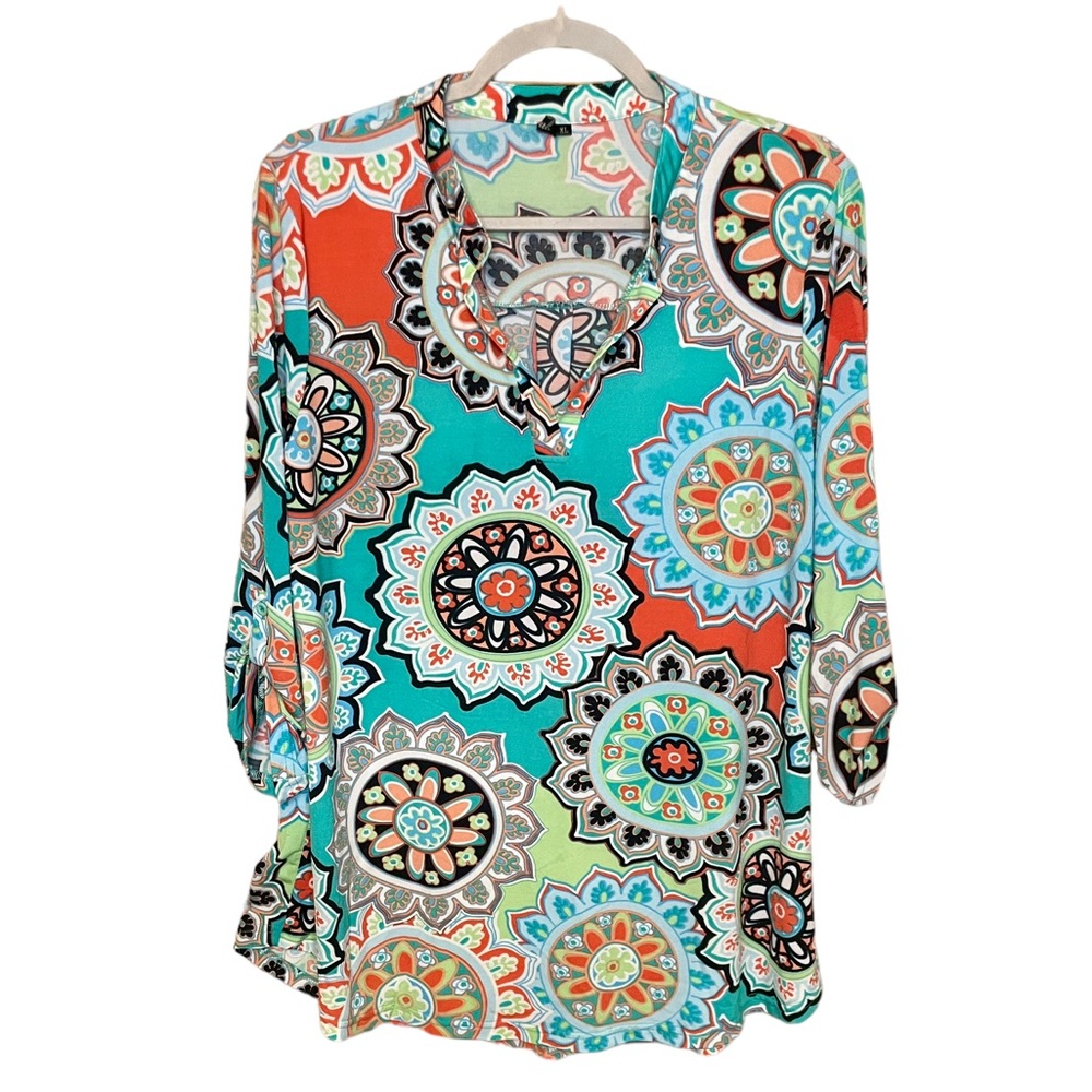 Colorful Patterned Women's Top